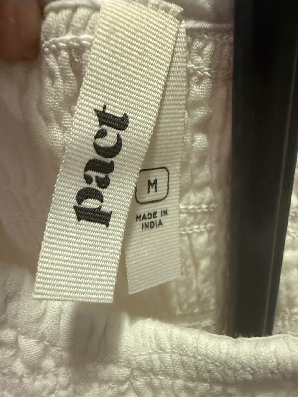NWOT- PACT ORGANIC COASTAL DOUBLE GAUZE SMOCKED MIDI DRESS- MEDIUM- CREAM - Picture 13 of 16